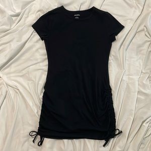 black wild fable t-shirt mini dress with cinches on the sides